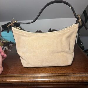 Suede and leather vintage coach bag
